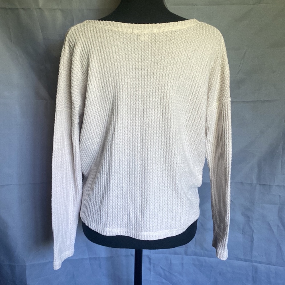 American Eagle Extra Small Button Up Tan Beige Sw… - image 2